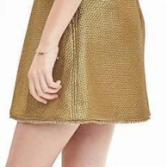 NWT Banana Republic  Coated Tweed Inverted Pleat Skirt - Picture 5 of 8